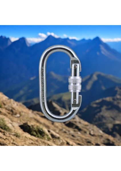 Oval Kilitli Karabina 10 mm Kanca Paslanmaz Çelik Kilit Tırmanma Kamp Ekipman Tırmanış Ip Askı Kilid modelleri