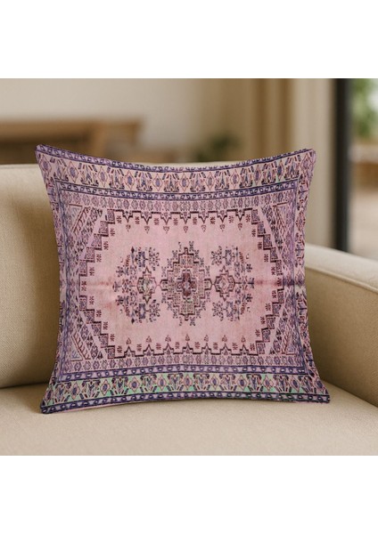 Lila Etnik Desenli Baskı Kırlent Kılıfı fiyatları