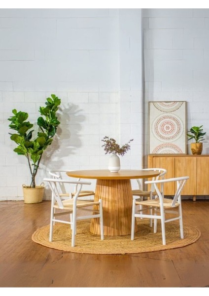 Mistral Iskandinav Doğal Ahşap Mutfak Masası 120X120 fiyatları