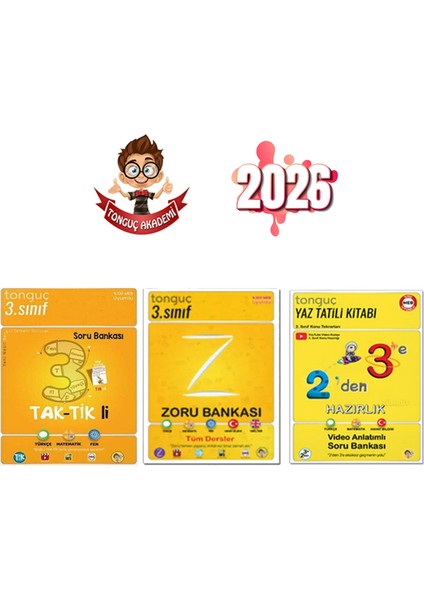 3. Sınıf Taktikli S.b. + 3. Sınıf Zoru Bankası + 2 Den 3 E Hazırlık Kitabı