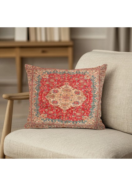 Bohem Desenli Dekoratif Kırlent Kılıfı Kare