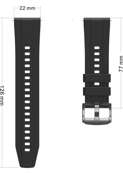 Huawei Gt4 22MM Uyumlu Tlzn - Krd-95 Silikon Kordon-Kırmızı fırsatları