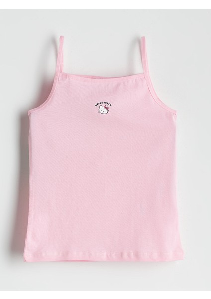 Yeni Sezon Kare Yaka Hello Kitty Baskili Kiz Cocuk Atlet 2'li - S5OI35Z4