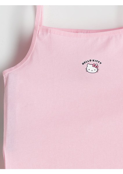 Yeni Sezon Kare Yaka Hello Kitty Baskili Kiz Cocuk Atlet 2'li - S5OI35Z4