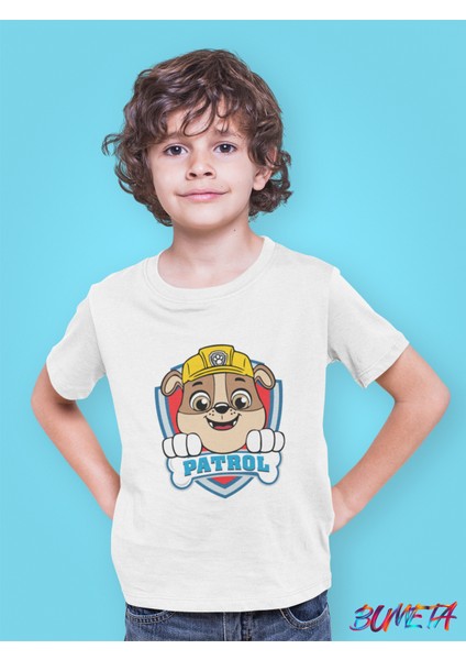 Sarı Kasklı Kurtarıcı Rubble Paw Patrol Çocuk Tişört T-Shirt fiyatları