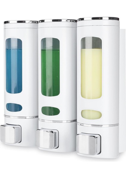 3 Adet Sıvı Sabunluk 400 ml Duvara Monte Duş Sabun Şampuan Dispenseri Mutfak Banyo Sabunluğu