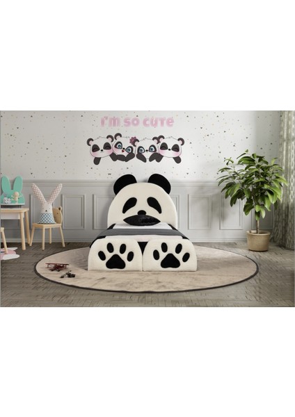 Most Panda Tek Kişilik Karyola Teddy Kumaş 90X190 Yatak Içindir (Evinize Teslim)