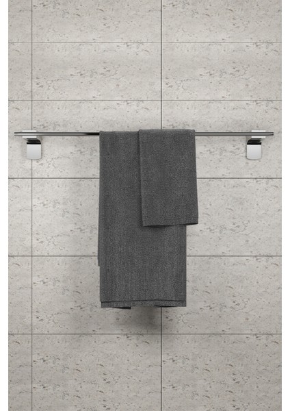 Premium Ikili Bornoz Askılık + Uzun Havluluk 48 cm 2'li Banyo Aksesuar Seti fiyatları