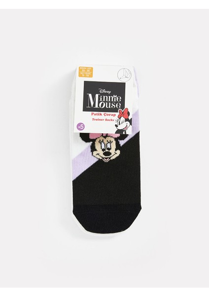 Yeni Sezon Minnie Mouse Desenli Kiz Cocuk Patik Corap 5'li - S5FI30Z4 modelleri