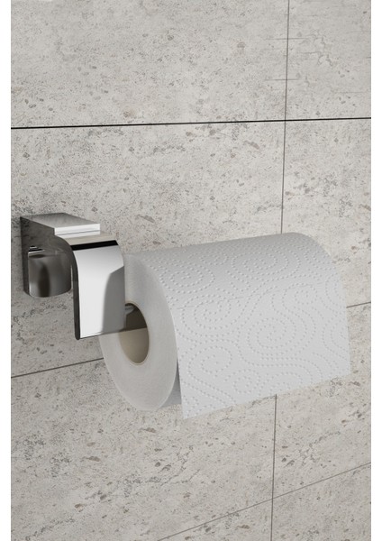 Premium Paslanmaz Kare Havluluk ve Kapaksız Tuvalet Kağıtlık Banyo Seti modelleri