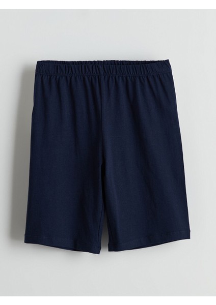 Yeni Sezon Bisiklet Yaka Erkek Cocuk Sortlu Pijama Takimi - S5L834Z4