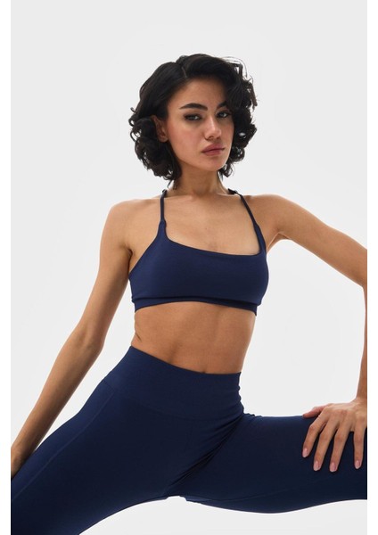 Aozora Sport Aktif Spor Ayar Askılı Bra Lacivert