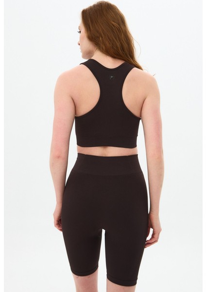 Sakura Çift Kat Spor Bra Kahve