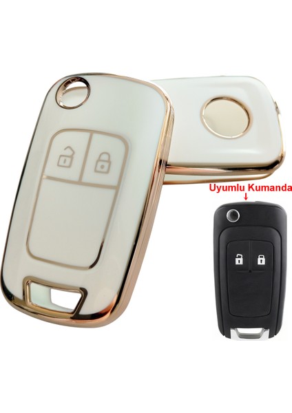 Opel Astra J Insignia Chevrolet Cruze Uyumlu Kumanda Anahtar Kılıfı Oto Anahtarlık 2 Tuşlu