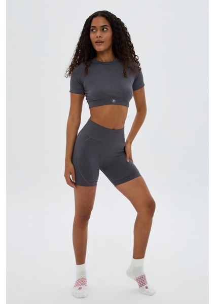 Kumo Kısa Crop Top Gri fiyatları