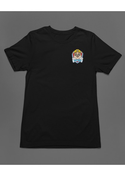 Sarı Kasklı Kurtarıcı Rubble Paw Patrol Unisex Tişört T-Shirt