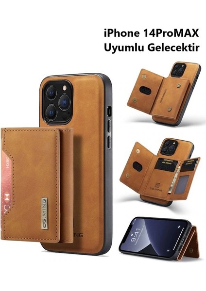 iPhone 13PRO Dg Mıng 2 Parça Ayrılabilir Güçlü Manyetik Cüzdanlı Kılıf