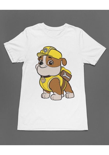 Güçlü Patiler Rubble Paw Patrol Unisex Tişört T-Shirt