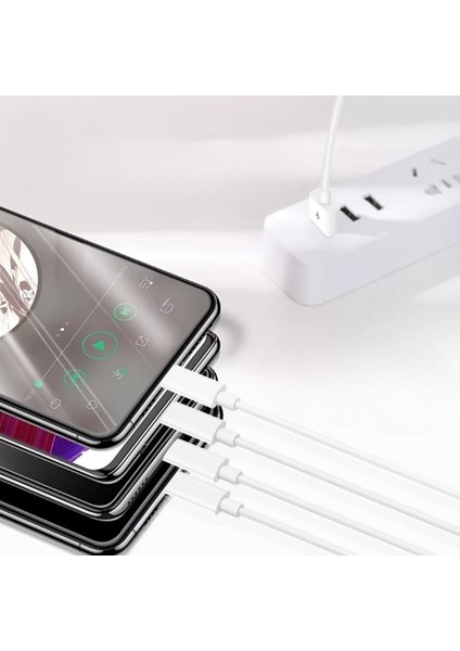 4 In 1 Şarj Kablosu 2x Type-C 2x Micro USB Çoklayıcı 1 Metre