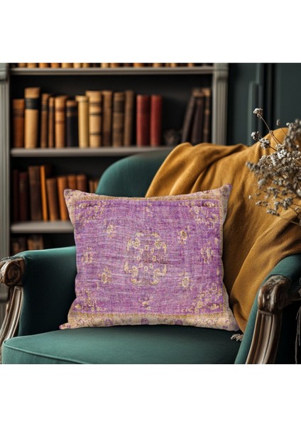 Vintage Desenli Kırlent Kılıfı