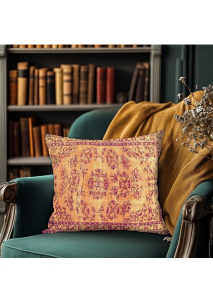 Klasik Güzellikte Vintage Desenli Kırlent Kılıfı