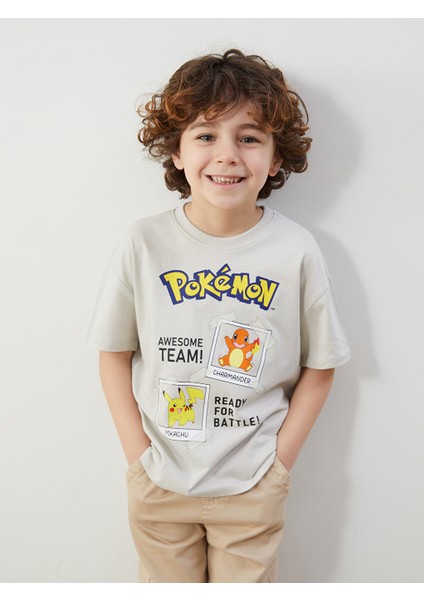 Yeni Sezon Bisiklet Yaka Pokemon Baskili Erkek Cocuk Tisort - S5JQ78Z1