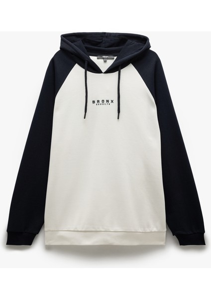 Yeni Sezon Uzun Kollu Renk Kontrastlı Baskılı Kapşonlu Sweatshirt modelleri
