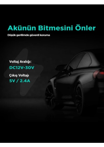 Park Modu Kablosu USB Type-C Akü Sigorta Bağlantı Kablosu Araç Içi Kamera Kiti Tüm Kameralara Uyumlu modelleri