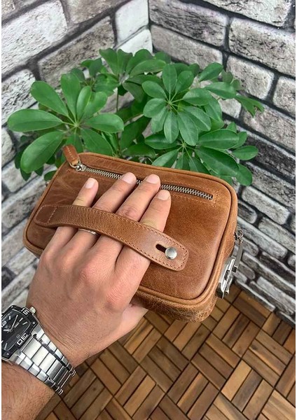 Hakiki Deri Şifreli Antik Taba Erkek El Çantası (T1592) modelleri