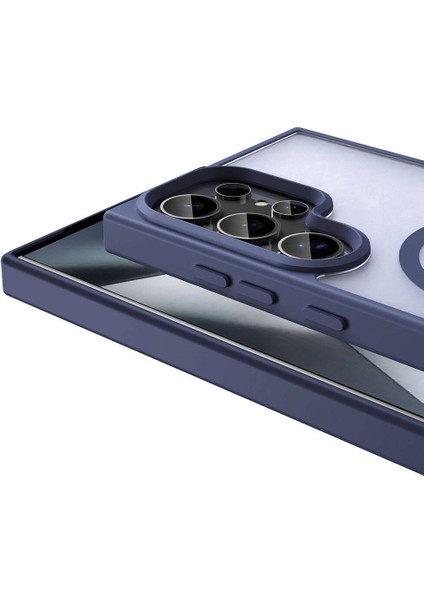 Galaxy S23 Ultra Kılıf Magsafe Şarj Özellikli Mat Arka Yüzey Tlzn Sio Kapak-Koyu Yeşil fırsatları