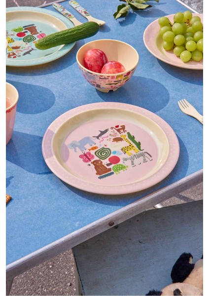 Melamin Yemek Tabağı Pembe Vahşi Yaşam fiyatları