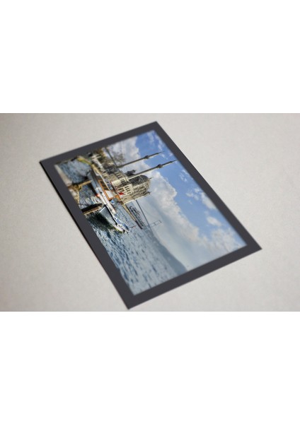 Ahşap Kendinden Çerçeveli Tablo - Istanbul Ortaköy Camii, Standart - 20X28CM