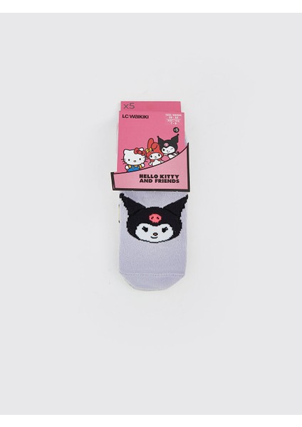 Yeni Sezon Hello Kitty Desenli Kiz Cocuk Patik Corap 5'li - S5J365Z4