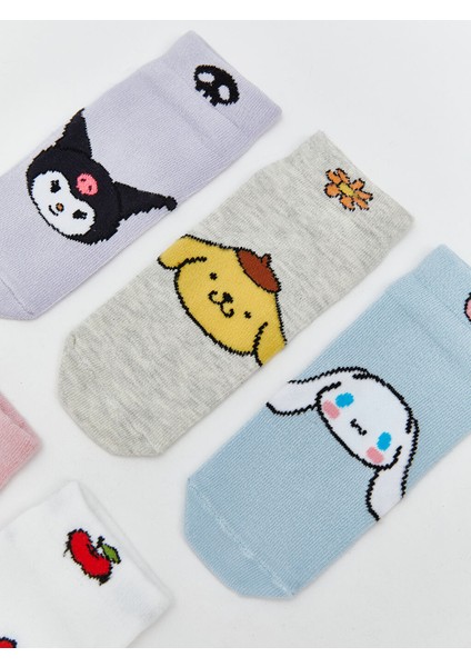 Yeni Sezon Hello Kitty Desenli Kiz Cocuk Patik Corap 5'li - S5J365Z4