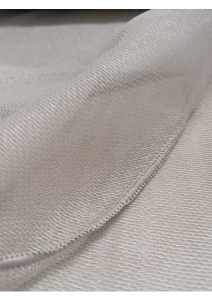 Modern Dökümlü Düz Tül Perde -Bej-Pileli Dikim -BJ585 indirimleri