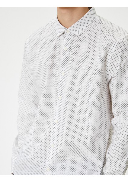 Yeni Sezon Slim Fit Gömlek Yarım Italyan Yaka Düğmeli Pamuklu indirimleri