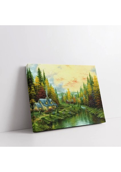 Ormanın Sessizliği ve Nehir Kanvas Tablo fiyatları