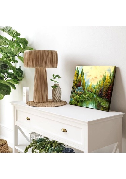 Ormanın Sessizliği ve Nehir Kanvas Tablo modelleri