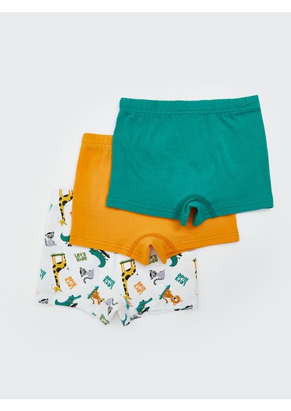 Yeni Sezon Beli Lastikli Erkek Cocuk Boxer 3'lu - S5DU40Z1
