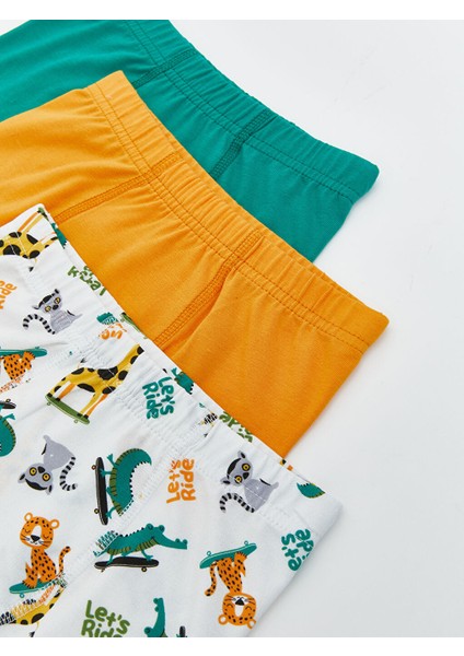 Yeni Sezon Beli Lastikli Erkek Cocuk Boxer 3'lu - S5DU40Z1