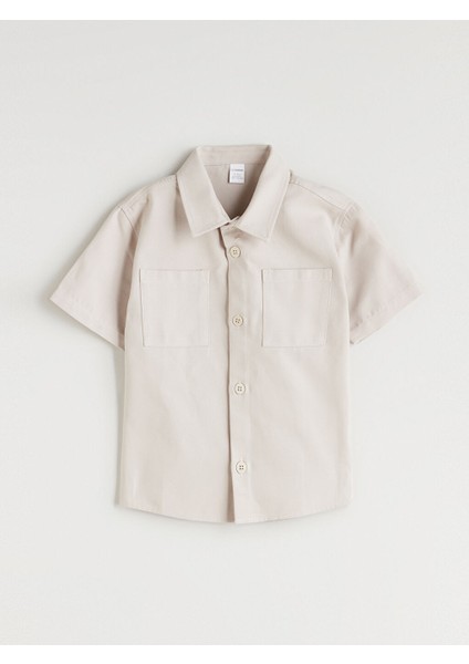 Yeni Sezon Pamuklu Cepli Erkek Cocuk Gomlek - S5Q699Z1