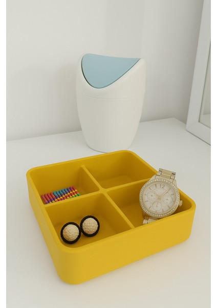 Çok Bölmeli Masa Üstü Organizer (Üst Üste Yerleştirilebilir) || 3D Baskı Çevre Dostu PLA Hammadde