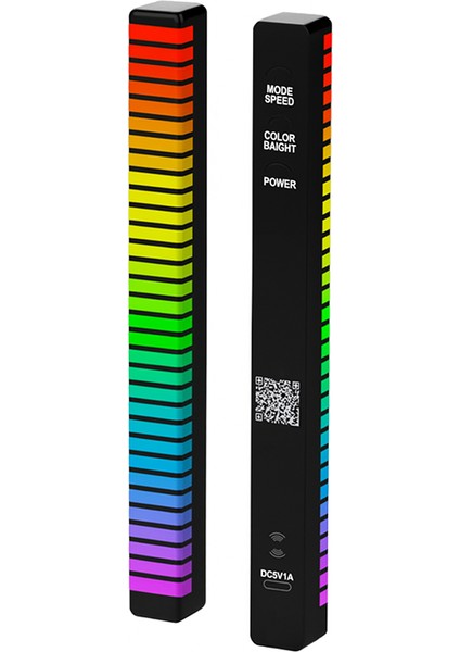 Sese Duyarlı Rgb LED Işık Şerit Müzik Ritmine Göre Renk Değiştiren Ambiyans Aydınlatma Otomatik Efektli Dekoratif Işık Sistemi