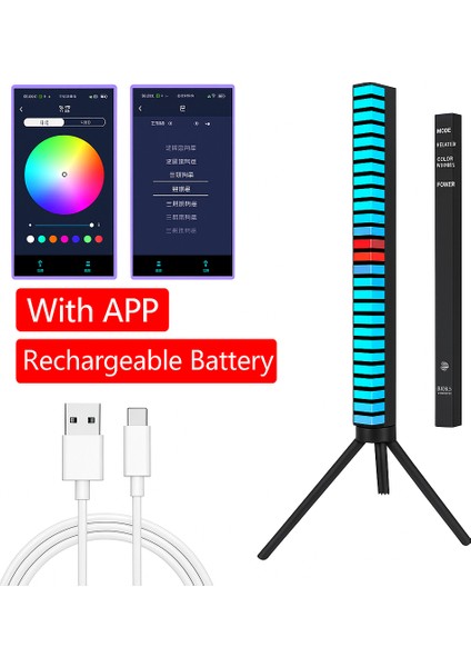 Sese Duyarlı Rgb LED Işık Şerit Müzik Ritmine Göre Renk Değiştiren Ambiyans Aydınlatma Otomatik Efektli Dekoratif Işık Sistemi fiyatları
