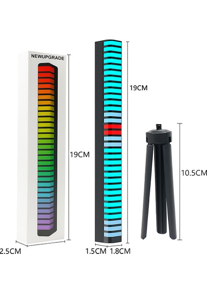 Sese Duyarlı Rgb LED Işık Şerit Müzik Ritmine Göre Renk Değiştiren Ambiyans Aydınlatma Otomatik Efektli Dekoratif Işık Sistemi modelleri