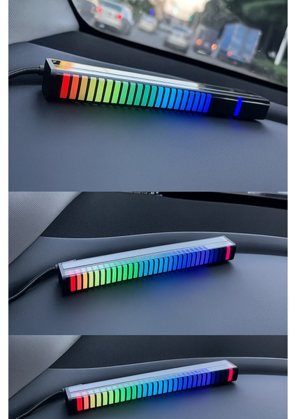 Sese Duyarlı Rgb LED Işık Şerit Müzik Ritmine Göre Renk Değiştiren Ambiyans Aydınlatma Otomatik Efektli Dekoratif Işık Sistemi indirimleri