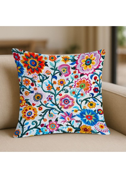 Boho Tarzda Karışık Desenli Kırlent Kılıfı Kare fırsatları