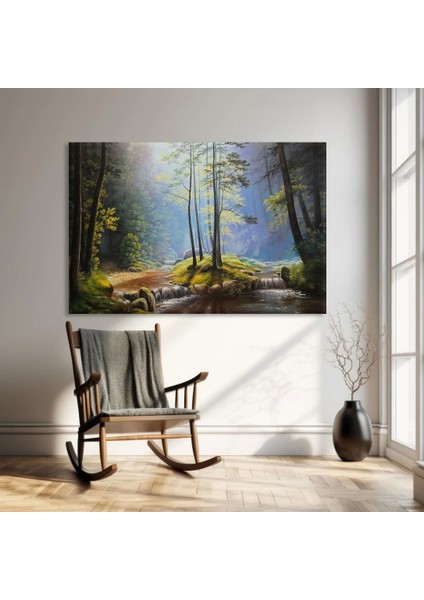 Işığın Ormanı Kanvas Tablo