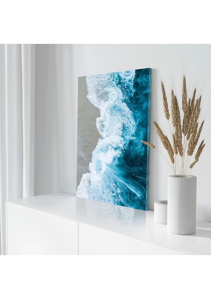 Köpüklü Mavi Kanvas Tablo modelleri