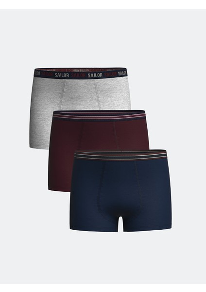 Yeni Sezon Baskili Erkek Cocuk Boxer 3'lu - W40352Z4